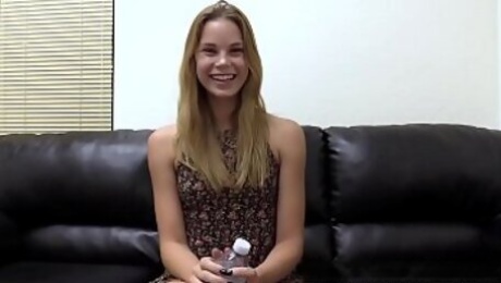 Cute Blonde Assfuck and Cum Swallow