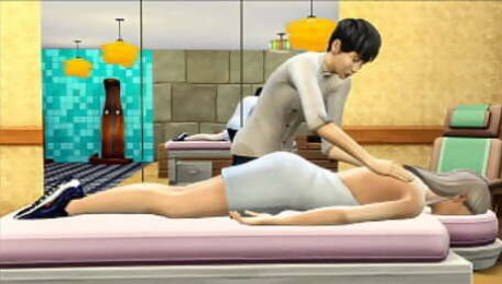 step Mom asks her masseur's to give her a massage after she suddenly visited him at his workplace - and Step