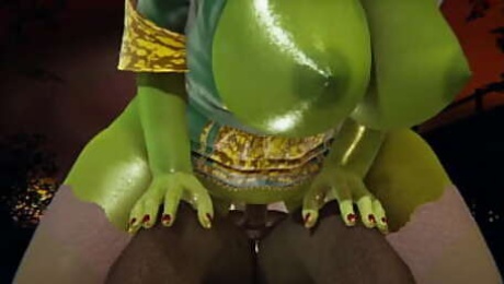 Shrek - Princess Fiona creampied by Orc - 3D Porn