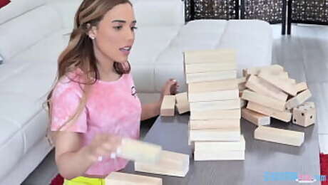 Huge Jenga with Alita Lee and Jon Jon