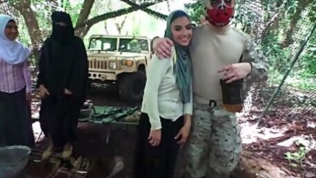 TOUR OF BOOTY - American Soldiers Getting Sweet Arab Pussy During Downtime