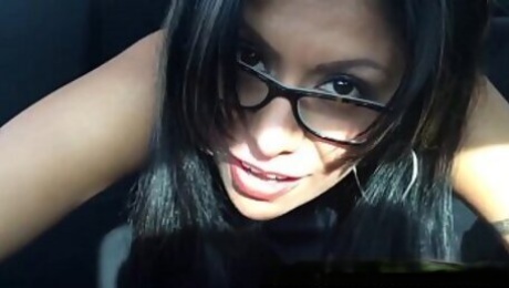 Busty MexiMilf Gabby Quinteros Sucks Dick In The Back Seat!