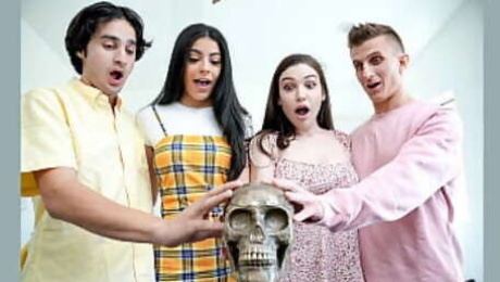 The Cursed Skull Makes the Boys Swap Their Stepsisters - Swapsister