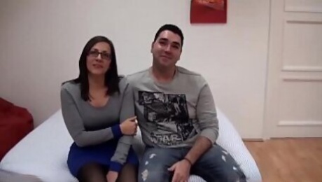 Young Spains couple sells their intimacy up and fucks for the cameras for the first time