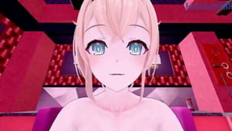 Kazama Iroha and Roboco-san intense sex. - Hololive VTuber POV Hentai