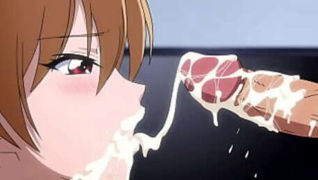 I got very wet from sucking your dick [uncensored hentai with English subtitles]
