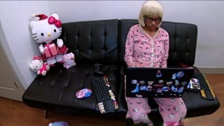 I Am Seducing My Step Daughter While Her Step Mom Was In Bed, Pressuring Her For Rough POV Doggystyle Sex, Cute Blonde Black Girl Sheisnovember Brown Booty And Shaved Pussy Exposed In Pink Pajamas During Hardcore Fuck On Couch On Msnovember