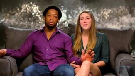 Interracial couple finds blonde for their first threesome