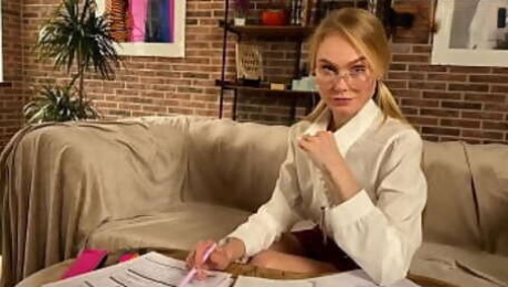 (Nancy A) - Naughty Student Gets Horny After Homework