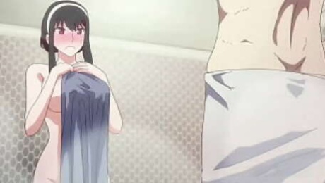 Shower Step Fantasy SEX Between StepSis and Bro - ANIME HENTAI