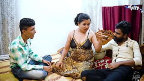 Hot Indian Step Mom Threesome Sex