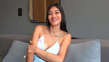 Sexy Latina teen craves a big fat dick after she thinks audition is over