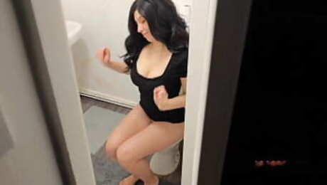 I Caught my Friend's Step-Mom naked in the Toilet