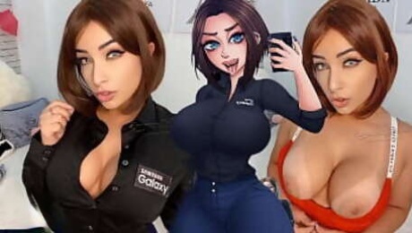 ASMR INTENSE Sam samsung virtual assistant cosplay giving some ho JOI Jerk Off Instructions to you in the best ASMR style