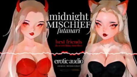 [Erotic Audio] FF4M Two Futanari women use you at a party! 3way facefuck pegging anal #aiart