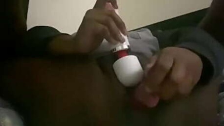 Bbw Ebony using her dildo