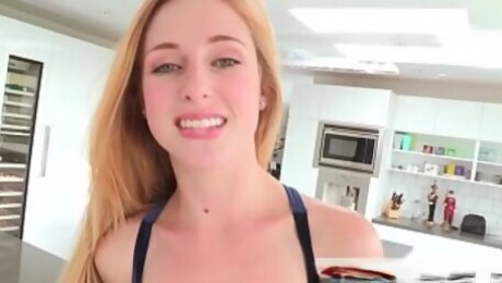 Natural Blonde Teen (Taylor Whyte) loves big cock