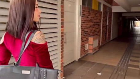 Katty sucking and getting fucked in the ass in a public parking lot - Bucaramanga, Colombia - Sara Films SARAF