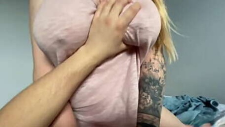 Step Brother watch Porn with Step Sister and fuck her amazing pussy - Olivia Bay