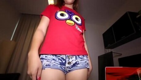 Natural petite ladyboy tranny solo plays