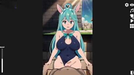 Konosuba Aqua Standing Sex Creampie - Ohh My Waifu H game