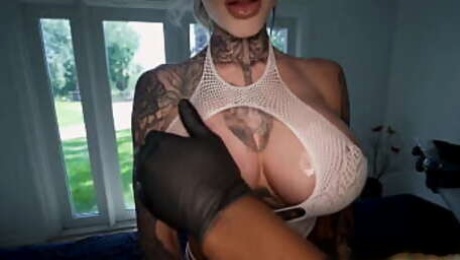 Tattooed slut massaged & fucked