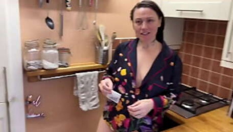 Stepmom catches me filming her, reluctant to cheat on dad she still lets me cum on her hairy milf pussy