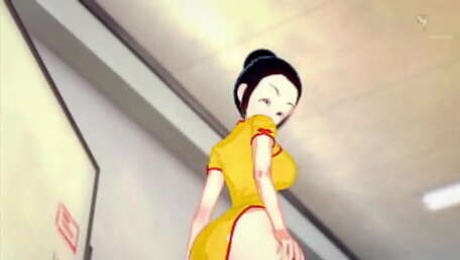 Hot milf Milk Chi-chi rewards you for being a good student - Dragon Ball