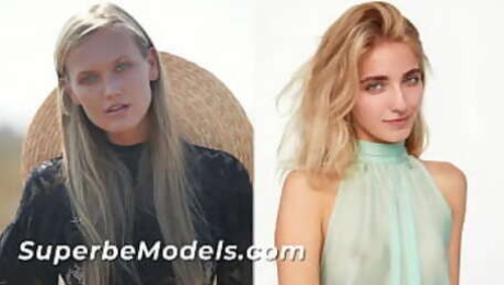 MODELS - (Dasha Elin, Bella Luz) - BLONDE COMPILATION! Gorgeous Models Undress Slowly And Show Their Perfect Bodies Only For You