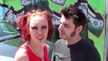 Skinny Redhead Punk Teen Mystick Moons Pickup for Lost Place Fuck