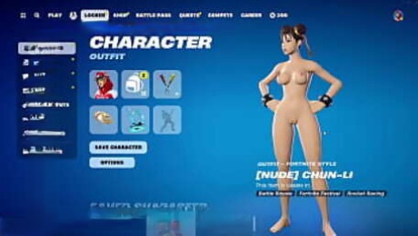 Fortnite Nude Game Play - Chun-Li Nude Mod (Part 02) [18 ] Adult Porn Gamming