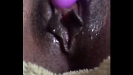 ebony vibrator orgasm contractions @3.16