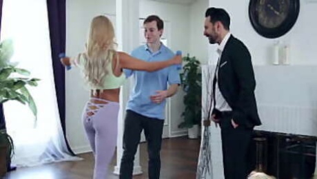 Caitlin Bell in Stepson Cock Workout