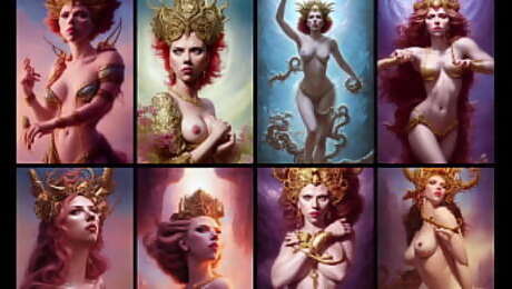 CELEBRITY GODDESSES FINE ART VOL.1 Fox, Johansson, Heard, Berry, Zeta-Jones, Diaz, Kardashian, Jolie, Cyrus, Kidman, Marylin Monroe...