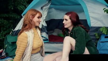 Redhead Lacy Lennon and Her Sexy Neighbor Have A Hard Secret Affair During A Camping Trip