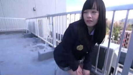 Dirty school-girl Yuu Tsujii treats magic wand in public, giving uncensored XXX JAV!