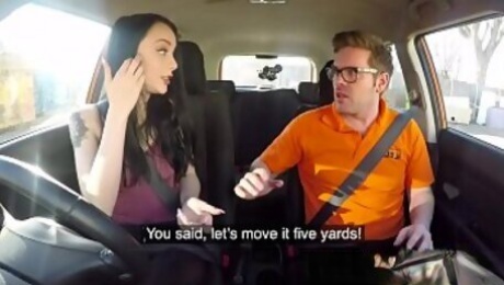 Fake Driving School Hard sex and creampie on 2nd lesson for Alessa Savage