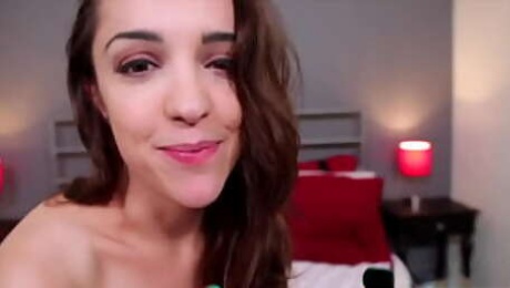 Skinny POV teen sucks and jerks POV dick while talks nasty