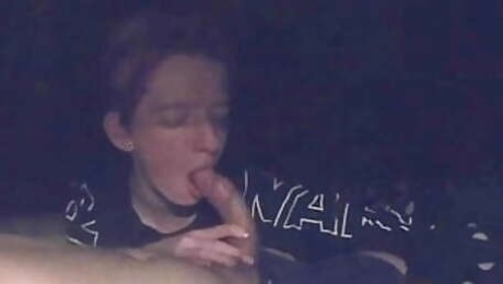 Redhead Hottie SUCKS Daddy's COCK and Jacks Him to COMPLETION