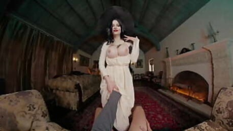 VR Conk: Busty Brunette Lady Dimitrescu Fucks And Masturbates In Resident Evil Village Cosplay Parody pt.3