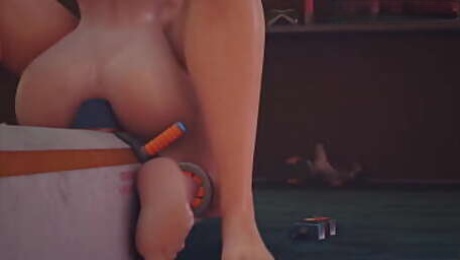Bridgitte Puts Tracer In Machine