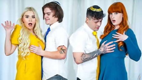 A Foursome Family Affair: Stepmoms Swap Sons to Break in the New Men
