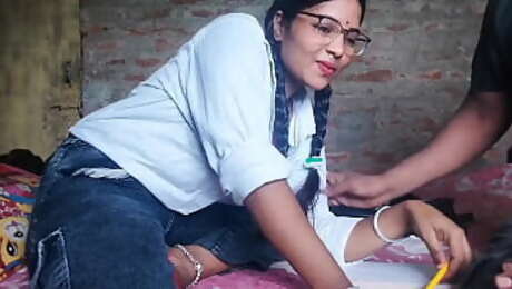 The Teacher Waived the Fees and Fucked His Student - Indian