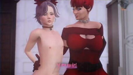 Animation Shemale Milf fucks obedient guy in the anal, hot futanari sex