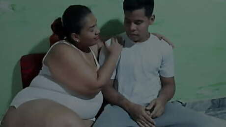 Colombian stepmother gives her stepson the best blowjob