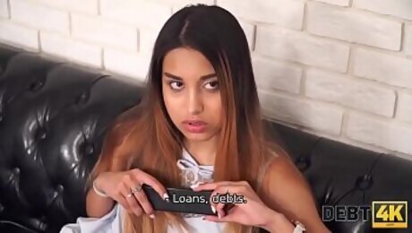 Debt4k. Petite model Roxy Lips  with hypno body has sex with stranger for debts