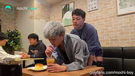 Blowjob in Public Japanese Cafe