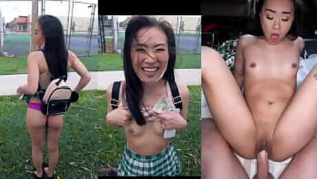 Kimmy Kimm Gets Her Tight Asian Pussy Pounded On TheBus By Tony Rubino