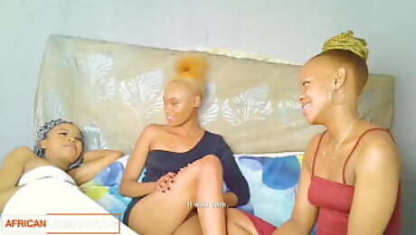Hot African Sluts Eating Wet Black Pussy In Homemade Lesbian Threesome