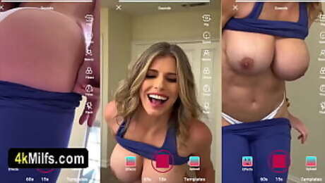 Beautiful sporty MILF wifesshow escalated into a quickie fuck where she begs for the cum